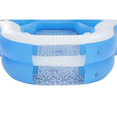 21. Bestway 54409 Aufstellpool, aufblasbarer Pool, oval, blau-weiß