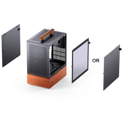 9. Jonsbo T7 PC-Gehäuse, Midi-Tower, mATX, gehärtetes Glas