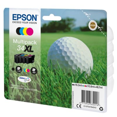 Epson Golfball-Multipack, 4 Farben, 34XL DURABrite Ultra Tinte