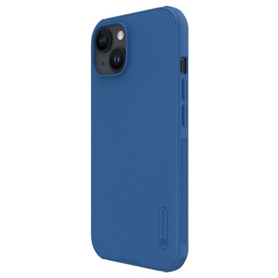 3. Nillkin Super Frosted Shield Pro verstärkte Hülle für iPhone 15 Plus – blau