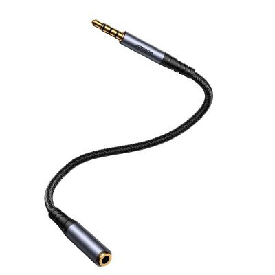 5. Joyroom Stereo-Audiokabel AUX 3,5 mm Miniklinke (männlich) – Miniklinke (weiblich) 1,2 m schwarz (SY-A09)