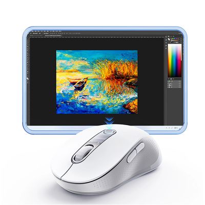 7. Baseus F02 Kabellose ergonomische Bluetooth-Maus – Weiß