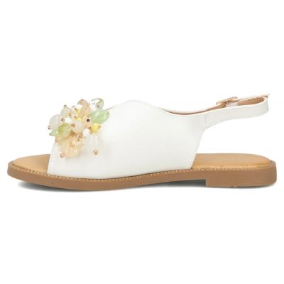 3. Damensandalen mit Perlen, weiß, Filippo DS7900