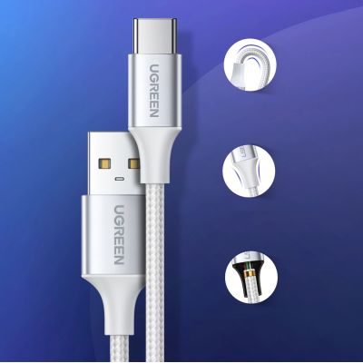 6. Ugreen US288 60130 USB-A / USB-C QC 3.0 3A 0,5 m Kabel – weiß