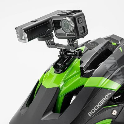 6. Rockbros FK-301 2-in-1 Lenkerhalterung für Fahrradcomputer/Navigationsgerät und Kamera/Beleuchtung – Schwarz