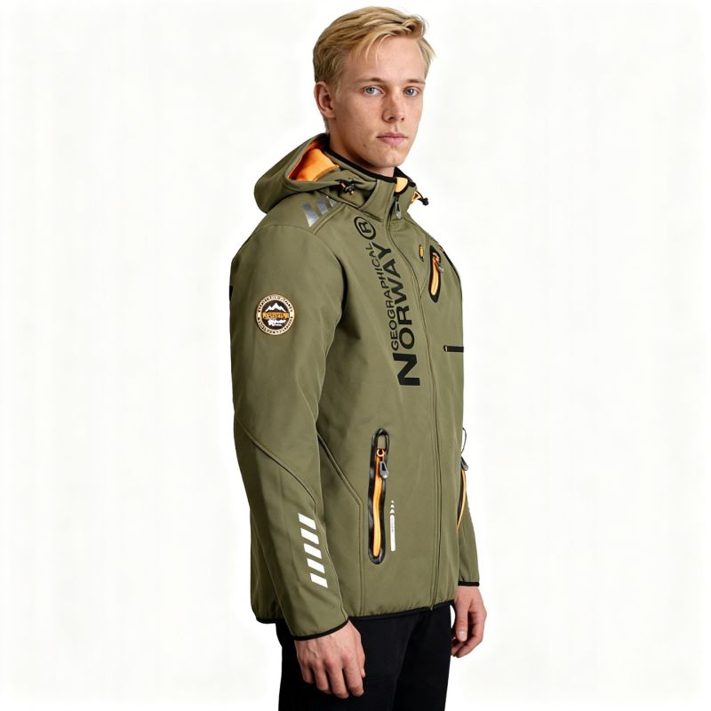 5. Geographical Norway Royaute DB 068 M WY1996H/GN-Kaki / Orange Softshelljacke