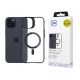 15. 3mk Satin Armor MagCase Hülle mit MagSafe für iPhone 15 – transparent mit schwarzem Rahmen