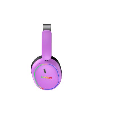 10. HATOR Phoenix 2 Kabelloses Gaming-Headset mit Kopfbügel, USB Typ-C / USB Typ-A, Bluetooth, Lila