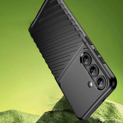 7. Thunder Case Hülle für Samsung Galaxy S25+ Silikon Panzerhülle - Schwarz