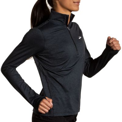 2. Dash 1/2 Zip 2.0 Damen Lauftop Schwarz