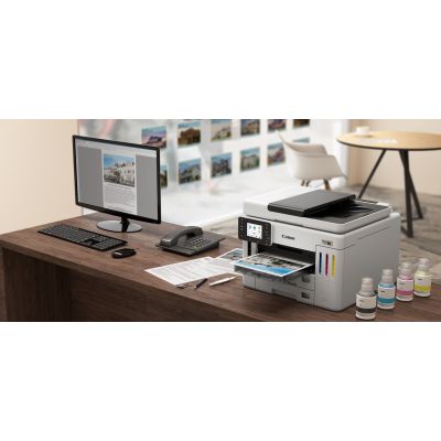48. Canon MAXIFY GX 7150 Drucker, Tintenstrahl, Farbdruck, 600 x 1200 dpi, A4, Direktdruck, Weiß