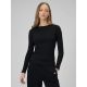 Damen Langarm-Strickpullover mit schmaler Rippstrickbündchen, Größe 4F 4FRAW25TLONF656-20S