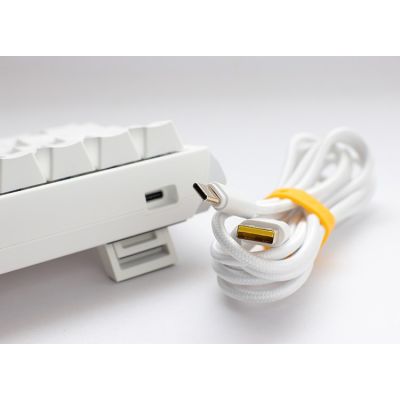 6. Ducky One 3 Mini Gaming-Tastatur, reinweiß, USB, Deutsch, Weiß