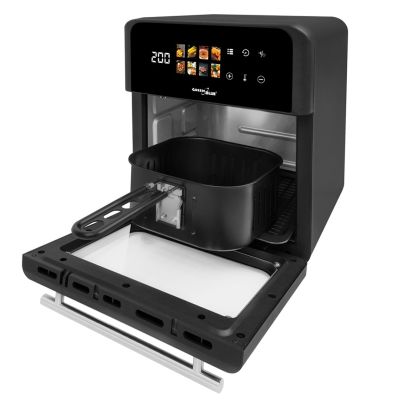 8. GREENBLUE FETTFREIE HEISSLUFTFRITTEUSE, LEISTUNGSSTARK 1800 W, FASSUNGSVERMÖGEN 10 L, 8 PROGRAMME, ZUBEHÖR, TIMER GB950