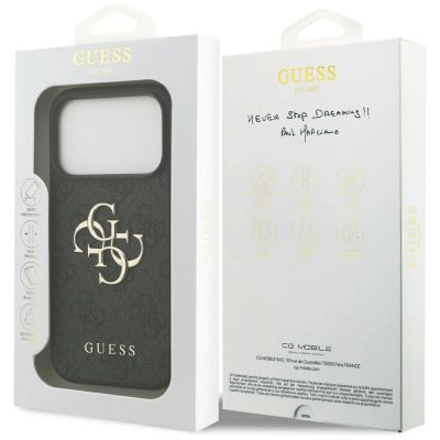8. Guess 4G Big Logo Case für iPhone 17 Pro - Schwarz