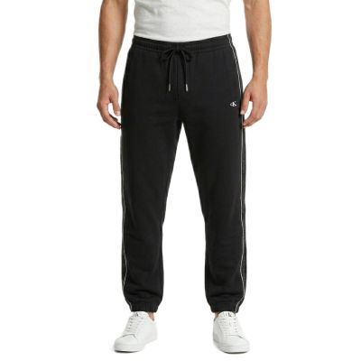Calvin Klein Fleece-Jogginghose mit Logo-Tape, Schwarz - LZ04LE291G-UB1