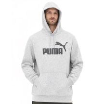 Grauer, modischer Sport-Hoodie von Puma aus Baumwolle mit Kängurumuster für Herren