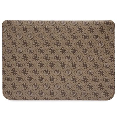 3. Guess 4G Printed Stripes Hülle für einen 16-Zoll-Laptop – Braun