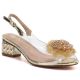 Transparente Sandalen mit dekorativem goldenem Absatz D&A MR62-9100