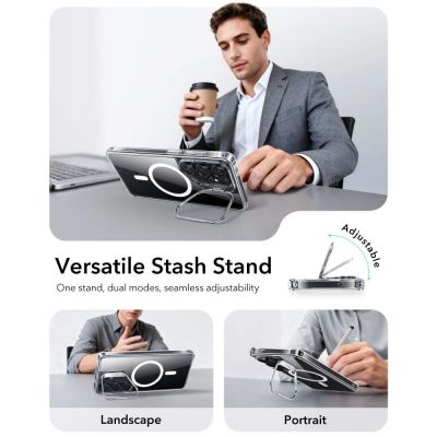 3. ESR Classic Hybrid Kickstand MagSafe Hülle für Samsung Galaxy S26 Ultra – Transparent