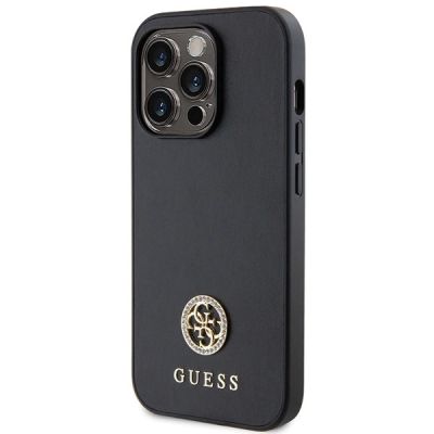 2. Guess GUHCP15LPS4DGPK iPhone 15 Pro 6,1" schwarz/schwarz Hardcase Strass Metall Logo