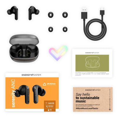 8. Energy Sistem True Wireless Serenity ANC Kabellose Kopfhörer mit Mikrofon und Bluetooth, Farbe: Space