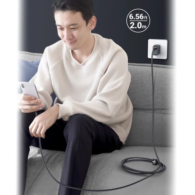 11. Acefast C4-03 Schwarz USB-C – USB-C PD QC-Kabel 100 W 5 A 480 Mbit/s 2 m – Schwarz