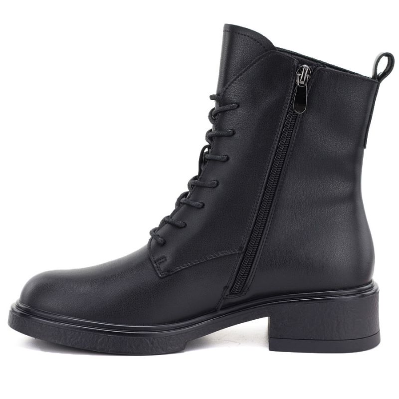 3. Schwarze Damen-Ankle-Boots aus Leder, D&A S.Barski MK62-7014