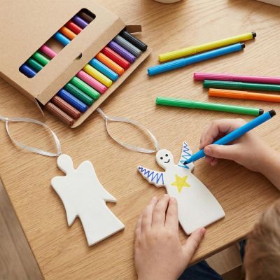 12. Set mit zwei DIY-Engelanhängern, 5 x 0,5 x 10,5 cm