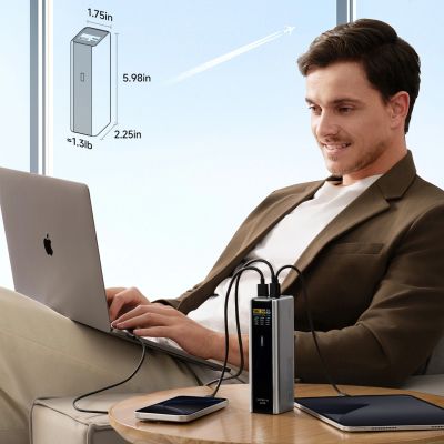 6. Powerbank Cuktech CKPB200UGLGR 210W 20000mAh 2 x USB-C 1 x USB-A - grau