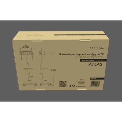 7. MONTIS Mobile TV-Halterung 23"-60" MT191 ATLAS / Schwarz / VESA 400x400