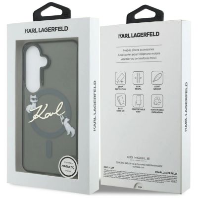 8. Karl Lagerfeld IML KC Script MagSafe Hülle für Samsung Galaxy S26 Plus - Schwarz