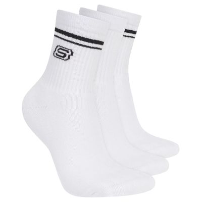 Skechers 3er-Pack Damen Langarm Low Crew S601827-WHT Weiß 39-42