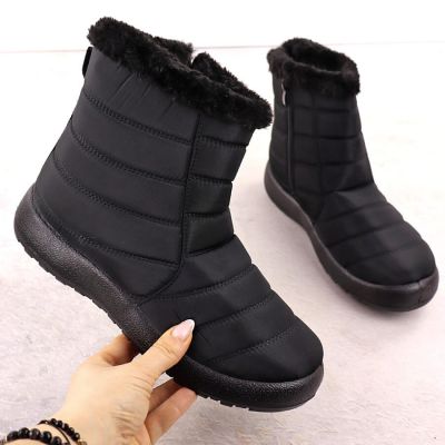 5. Damen-Schneestiefel, flach und gefüttert, schwarz, Potocki SU33069
