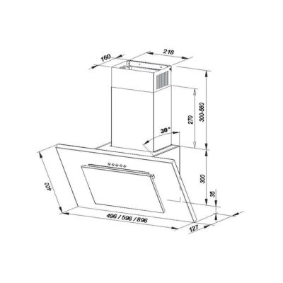 2. Wandhaube MAAN Vertical 2 90 schwarz