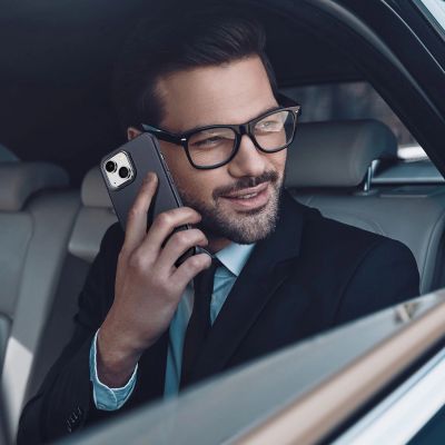 6. Dux Ducis Naples Hülle für iPhone 14 Plus magnetische Lederhülle MagSafe blau