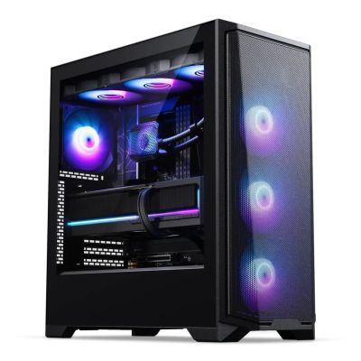 2. PHANTEKS Eclipse G370A PC-Gehäuse, Midi-Tower, SSI-EEB, RGB, Tempered Glass - inklusive 3x 120-mm-Lüfter, schwarz