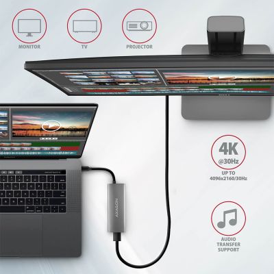 6. Axagon HMC-5G2 Dockingstation USB 3.2 Gen 2 (3.1 Gen 2) Typ-C Grau