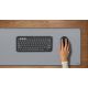 8. Logitech 920-012203 Tastatur und Maus inklusive, universell, kabellos (RF) + Bluetooth, QWERTZ-Tastatur, deutsches Graphit-Design