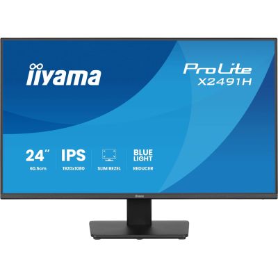 3. iiyama ProLite X2491H-B1 Computermonitor 60,5 cm (23,8") 1920 x 1080 px Full HD LCD Schwarz