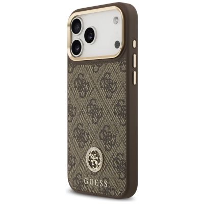 2. Guess 4G Strass Logo MagSafe Case für iPhone 17 Pro Max - Braun