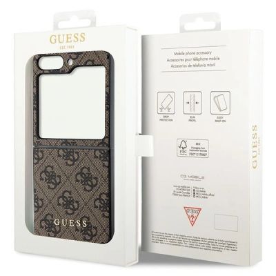 8. Guess 4G Charms Collection Hülle für Samsung Galaxy Z Flip 5 – braun