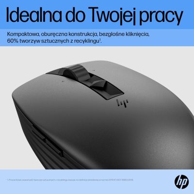 14. HP 710 Wiederaufladbare, geräuscharme Maus, kabellos, mit Batterie, schwarz, 6E6F2AA