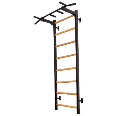 17. Turnwandbarren aus Holz und Metall mit Bank K 221B