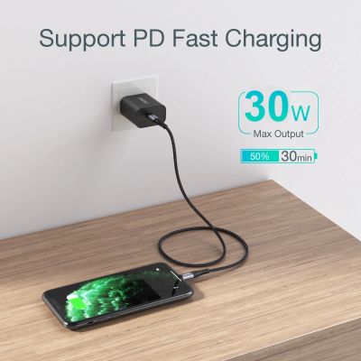 5. Choetech IP0039 USB-C/ Lightning MFi-Kabel, 1,2 m lang – Schwarz
