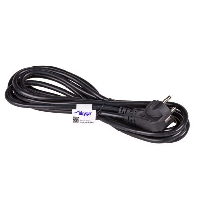 4. Akyga AK-PC AK-PC-06A Kabel (Hybrid C/E/F (CEE 7/7) M - C13 M Standard; 3 m; schwarz)