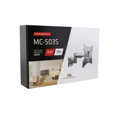 6. Maclean MC-503S Monitor-Wandhalterung (schwenkbar, wandmontierbar, neigbar; 23" - 42"; max. 30 kg)