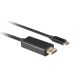 3. LANBERG Kabel USB-C(M)->DISPLAYPORT(M) 3M 4K 60HZ SCHWARZ CA-CMDP-10CU-0030-BK
