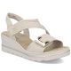 Beige Keilsandalen für Damen Rieker 67410-62