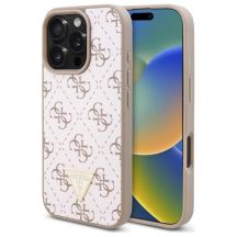 Guess New 4G Triangle Case für iPhone 16 Pro – Weiß